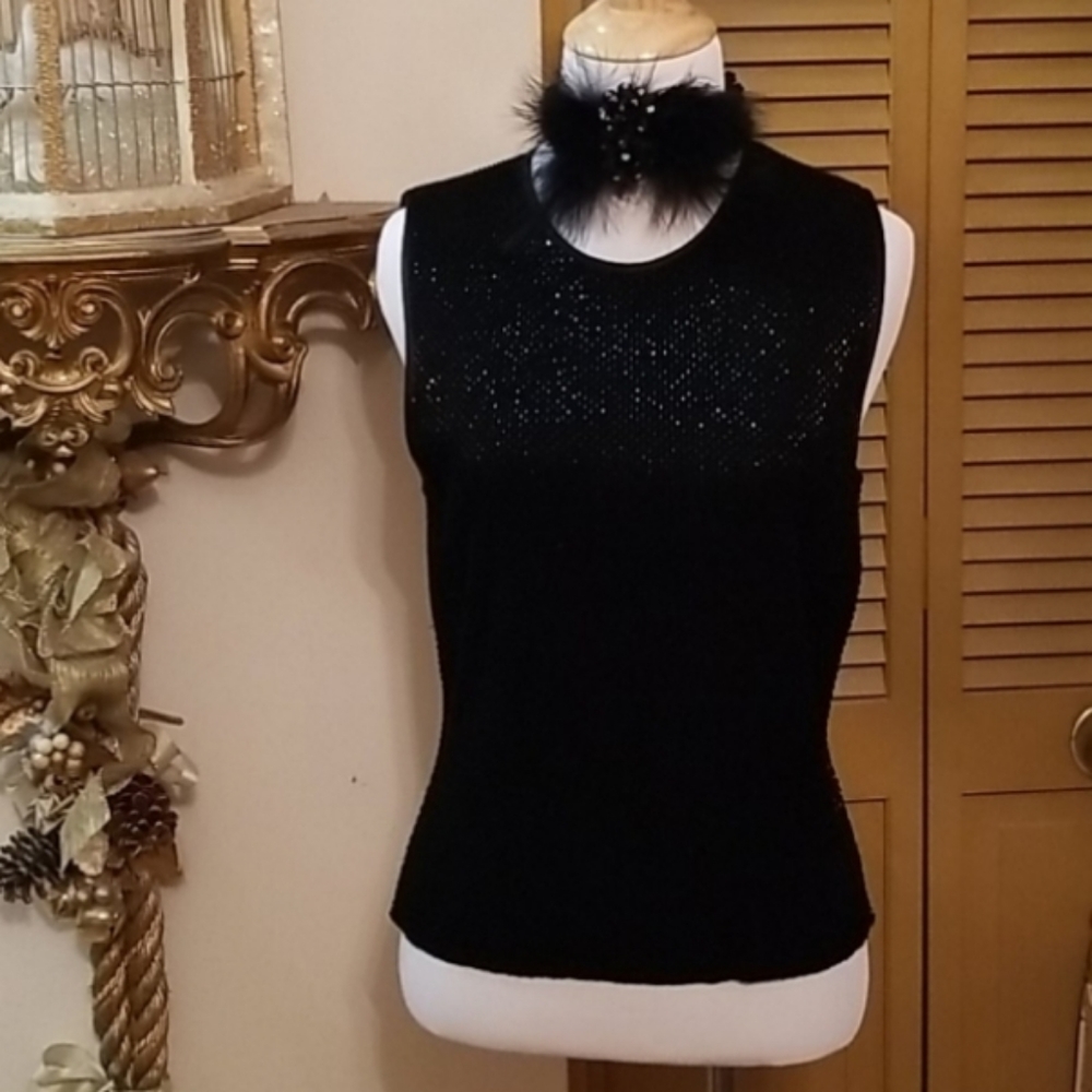 Kasper A.S.L. Embellished Knit Top